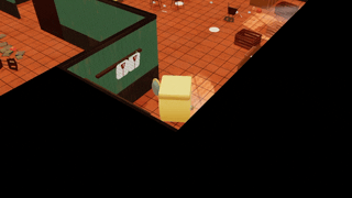 Gif showing the washing machine finding dirty laundry