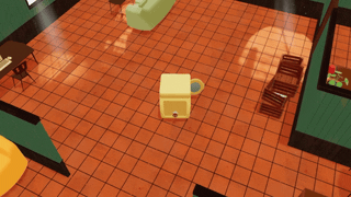 Gif showing the machine moving around